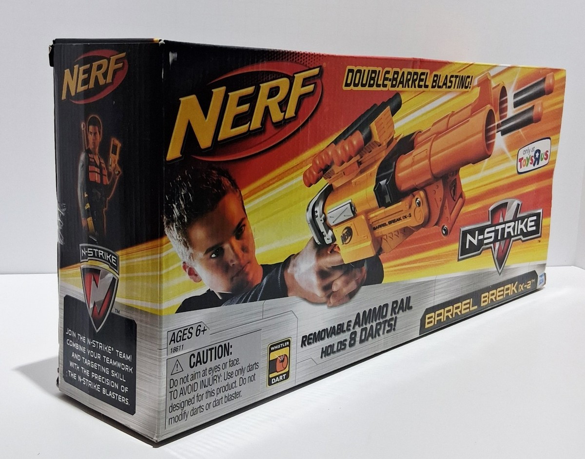 New Hasbro NERF N-Strike Barrel Break IX-2 w/ Removable AMMO Rail