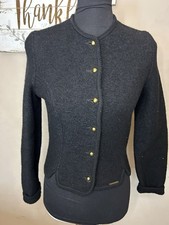 Geiger Tyrol Blazer Jacket Womens 38 Boiled Wool Button Austria