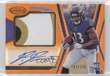 2020 Certified Freshman Fabric Signatures Mirror Orange Devin Duvernay Auto wd9