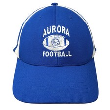 Aurora Football Fitted Baseball Cap Blue One Size Flexfit Augusta Sportswear