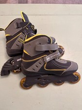 Ultra Wheels Elite Adjustable Inline Skates Gray Yellow With 80mm Wheels