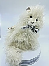 VTG Rare Russ Krystle White Persian Himalayan Cat Tinsel Plush Stuffed Animal
