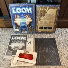 Gioco floppy disk vintage LOOM PC Big Box Lucasfilm (NO GIOCO) solo scatola/inserti