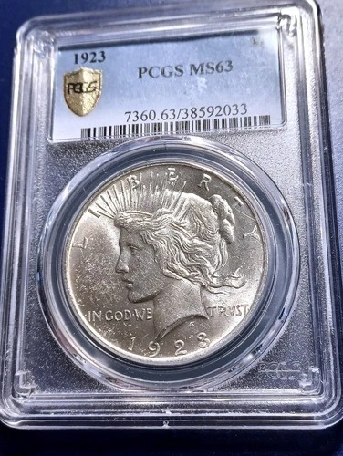 1923 PCGS MS63 U.S. Peace Dollar