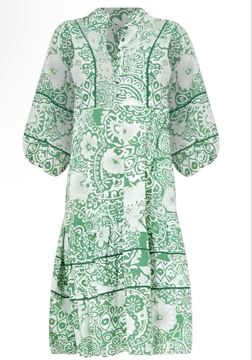 Tuckernuck Green & White Floral Hillsborough Midi Dress M NWT Sold Out Style! Tuckernuck Green & White Floral Hillsborough Midi Dress M NWT Sold Out Style!