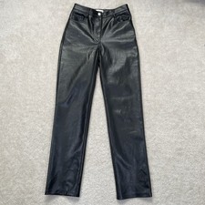 Wilfred Free Vegan Leather Pants Womens 4 Black Faux Leather