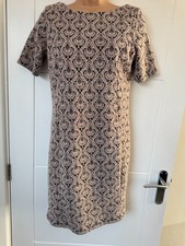 Billie & Blossom UK 12 Women’s Bodycon Dress Knee Length Pink Black Pattern