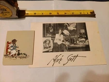 Alice Scott 1951"SALE" Lil Girl W/Kittys Gouache 3 1/4"×4 1/8"vibrant GC W/info!