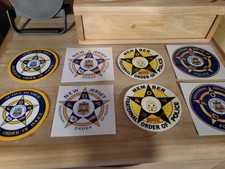 8 Piece Lot - Uv Vinyl - F.o.p. Police Decals Outside - Stfa