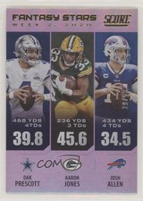 2021 Score Fantasy Stars Gold Zone 29/50 Aaron Jones Dak Prescott #FS2 0p89