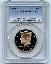 1995 S 50C Kennedy Half Dollar Proof PCGS PR69DCAM