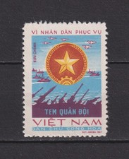 VIETNAM DU NORD . F N° 10 . BLEU, VIOLET , BRUN ET JAUNE   NEUF (* ) . SUPERBE .