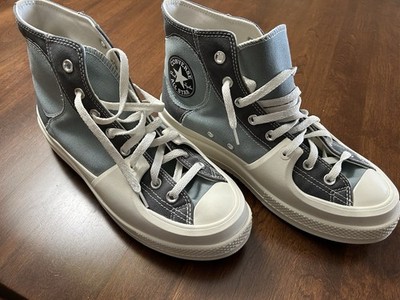 Converse Chuck Taylor All Star Construct Colorblock Tidepool Gray Mens 10.5 EUC