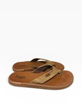 Flojos Flip-Flops Mens Ryan Brown Size 13 Cushion Comfort Excellent