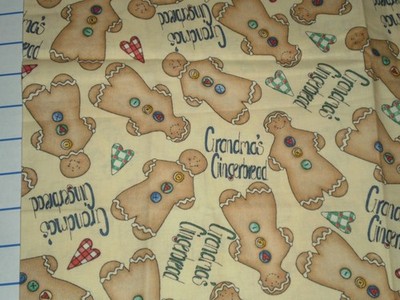 Grandma s Gingerbread Dianna Marcum Marcus Brothers Cotton Fabric 26'' L x 44'' W