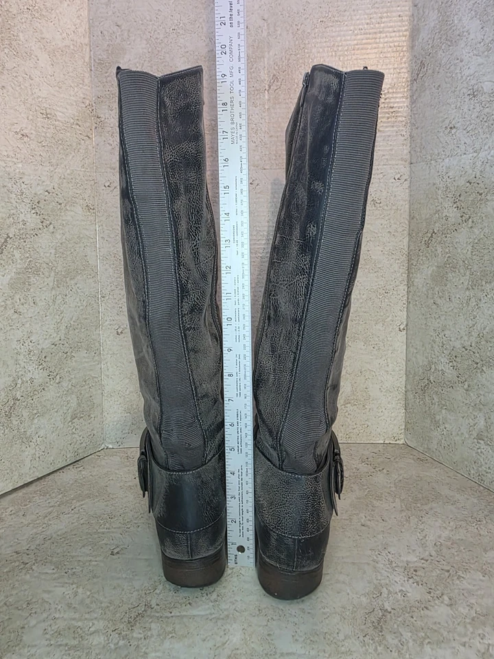 Torrid колена езды загрузки женщин Sz 9 широкая пряжка акцент эластичный задней стороне молнии - Изображение 3 из 4