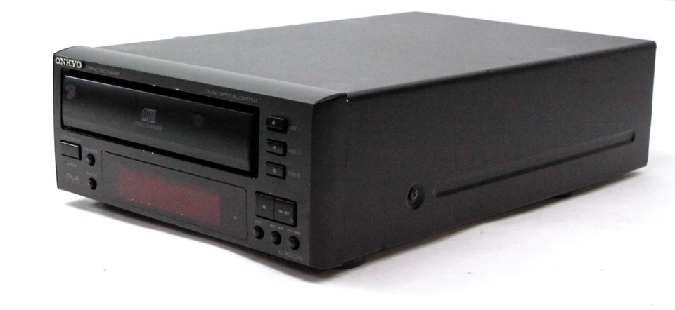 Black ONKYO C-707CHX 3 Compact Disc CD Changer Player Shelf HiFi Stereo As Is - Image 2 of 4