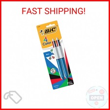 BIC 4-Color Mini Ballpoint Pen, Medium Point (1.0mm), Assorted Inks, 2-Count