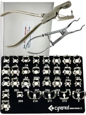 33 Pcs German Rubber Dam Starter Kit with Frame Punch Clamps Dental Instruments