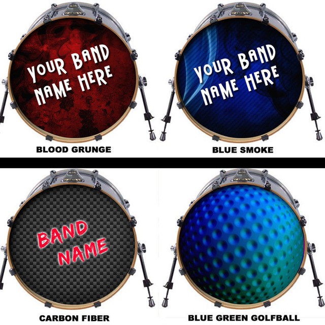 Custom 20 Bass Drum Head Decal Skin Wrap Kick Sticker Vinyl