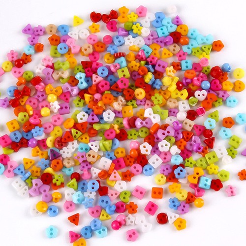 100x DIY 6mm Mini Buttons 2 Holes Doll Baby Garment Sewing Accessories Handcraft - Picture 2 of 22