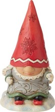 Enesco Jim Shore Heartwood Creek Gnome with Braids Skiing Figurine 4.33 NEW