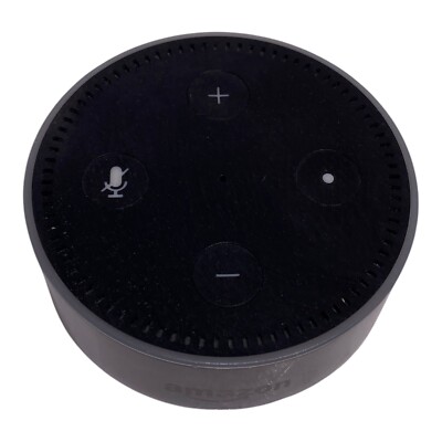   Amazon Echo Dot (2nd Generation) Black Smart Speaker Alexa RS03QR WORKS EUC