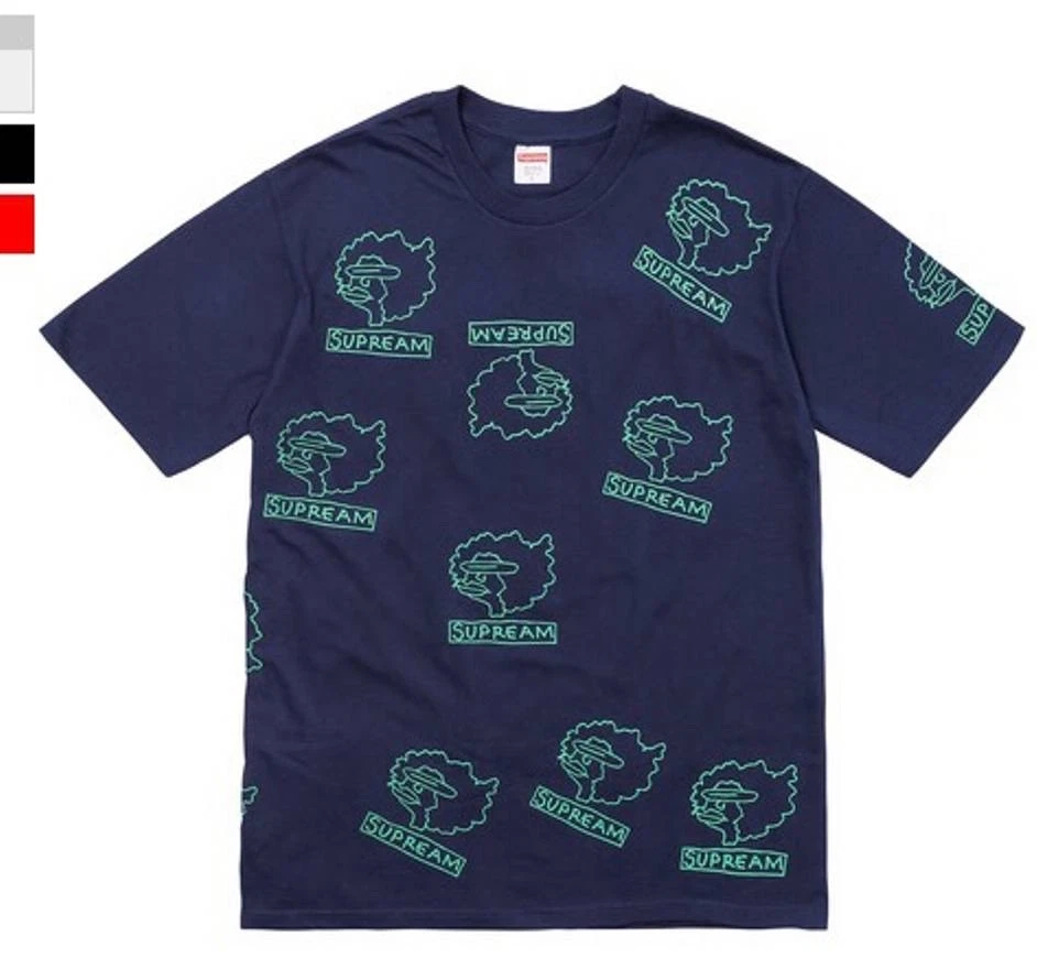 Tee shirt Supreme Gonz Heads bleu marine taille M 100% AUTHENTIQUE