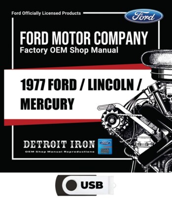 1977 Ford / Lincoln / Mercury Factory OEM Shop Manuals on USB