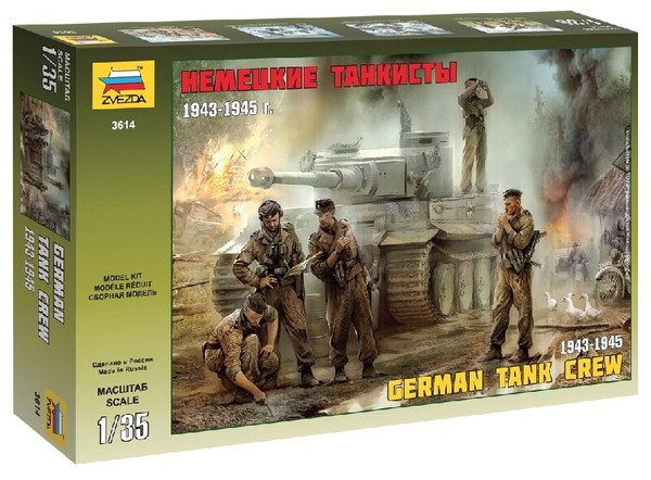 Deutsche Panzerbesatzung Wwii SpäT 1:35 Figur Kunststoff Modellbausatz Zvezda-image