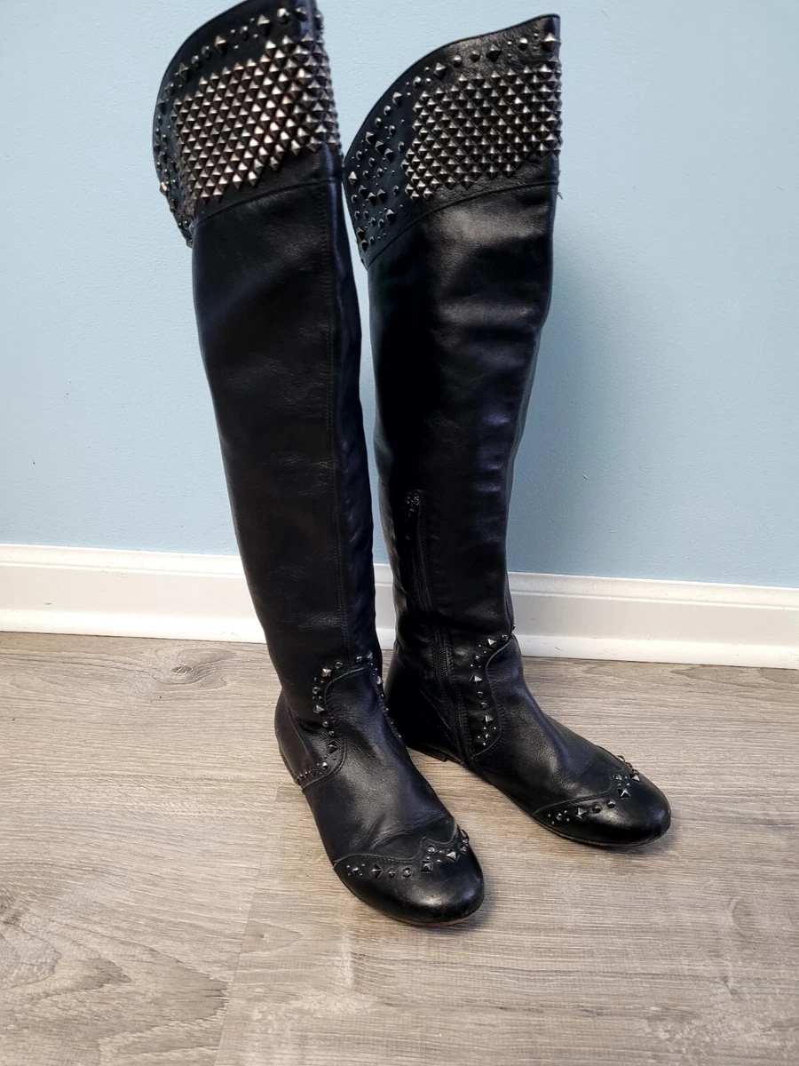Vero Cuoio Girls Over the knee leather boots size 34 eBay