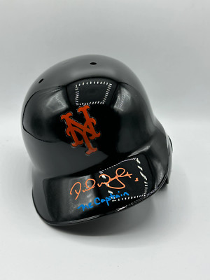 David Wright Autographed FS Black NY Mets Authentic Batting Helmet with The Capt