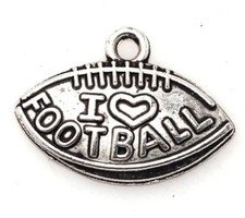 MIXED SET - 8 New FOOTBALL Charms Tibetan Silver Alloy TWO EACH Free Shipping