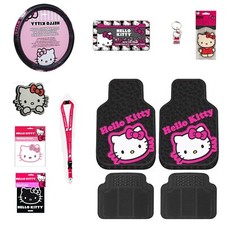 Hello Kitty Collage Rubber Floor Mats License Frame Decal Steer Cover Key Chain