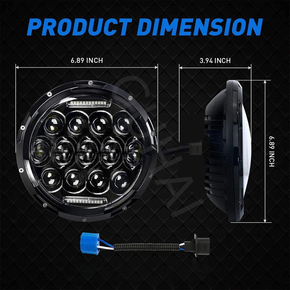 Faro LED HI-LO 7" pulgadas para Harley Davidson Street Glide Special FLHXS FLHX Foto 4 de 4