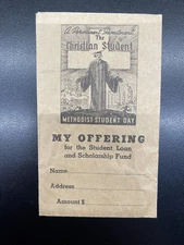 The Methodist Church. Nashville, Tennessee. Donation Envelope. "Post War"