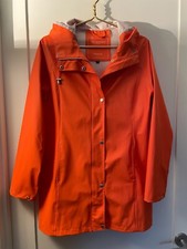 Ilse Jacobson Raincoat Orange Size 38..nwot