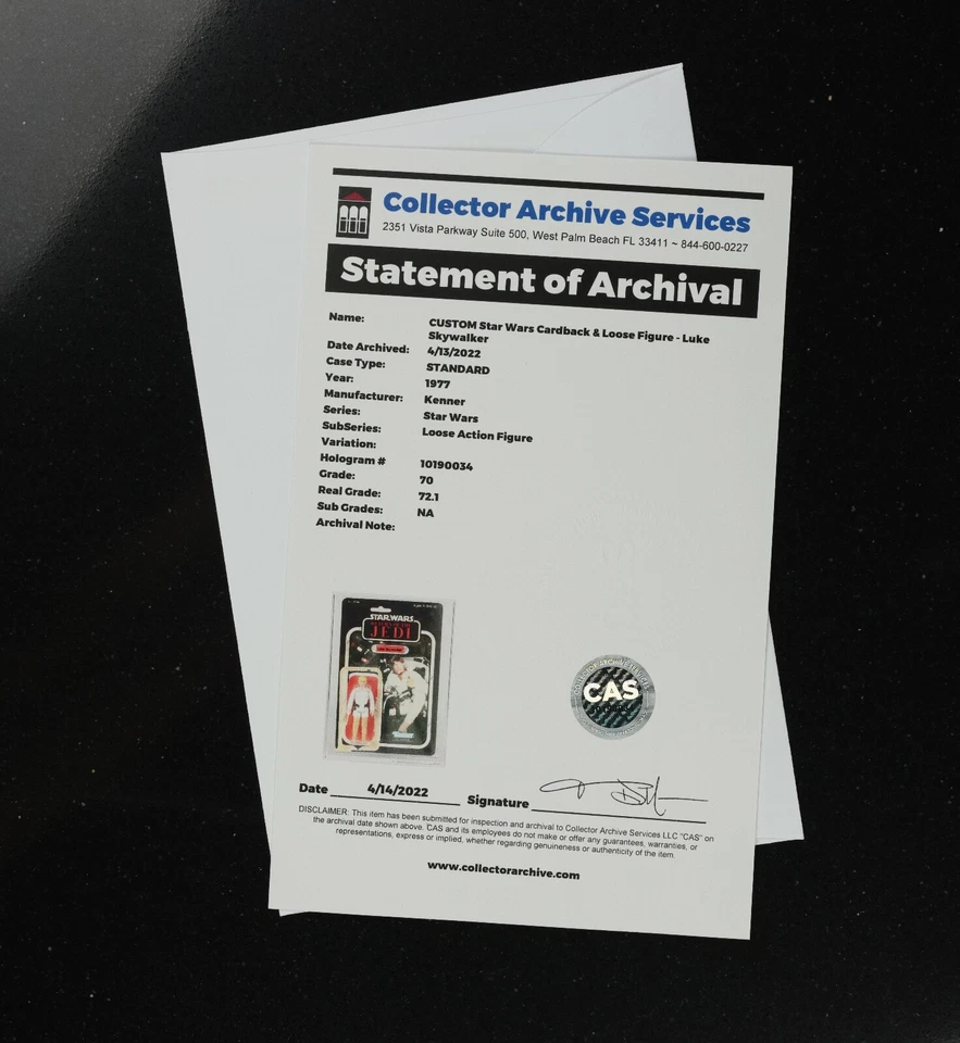 Kenner Star Wars ROTJ Люк Скайуокер 77 задняя карта стрелка редкая CAS AFA 70 отдельно - Изображение 4 из 4