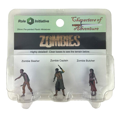 Characters of Adventure: Zombies Group of 3 - Set C - Slasher, Captain, Meathook