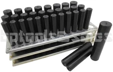 33pc Jumbo Transfer Punch Set 1/2" to 1" Machinist Thread Tool w/ Metal Stand
