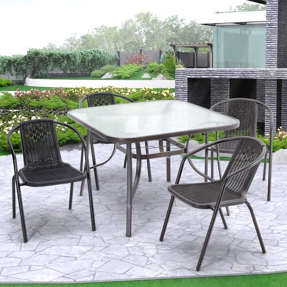 Square metal 2024 garden table