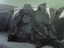 Military Tactical Vest with Gun Holster