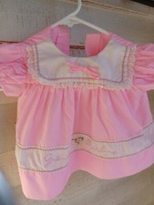 Vintage Cradle Togs Pink says gramdmas darling Baby Dress 0-6 mos No size