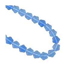 50 Preciosa Czech Bohemian Glass Sapphire Blue 6mm Puffed Star Strand Beads