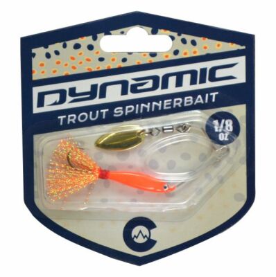 Fishing Lure, Dynamic Lures MICRO SPINNERBAIT (Hot Orange) Trout Spinner