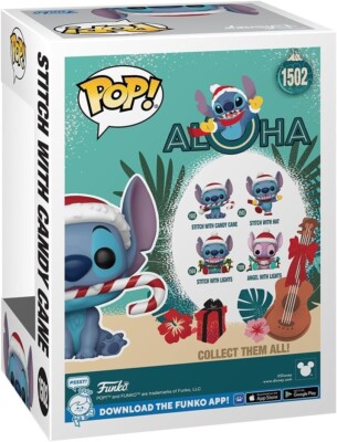 2024 Funko Pop Disney Lilo & Stitch Stitch With Candy Cane Vinyl