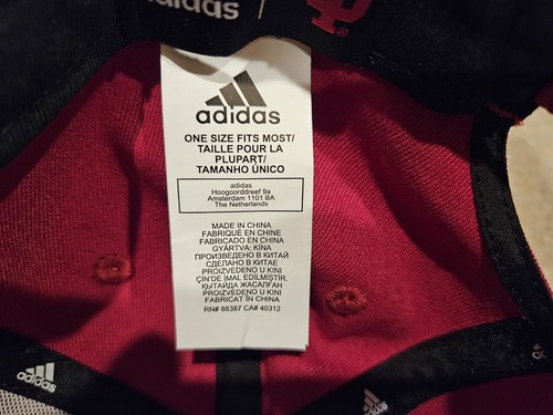 Indiana University Hoosiers Hat Adidas Red IU Caps Small Medium Size S/M - Picture 6 of 8