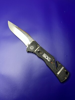 SOG Trident Elite Folding Pocket Knife Assisted Open Combo Edge Knife