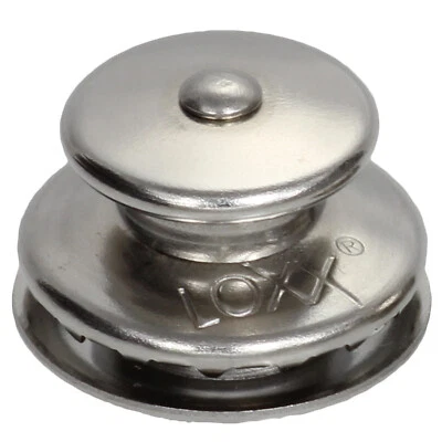 SIMPLY LOCK LOXX Oberteile mit großer Griffkappe - HYBRID - Edelstahl/Messing vernickelt 3 m