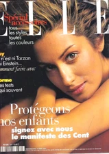 ELLE FRANCE 1997 YASMEEN GHAURI PATRICIA HARTMANN FASHION KIRSTY HUME BEAUTY